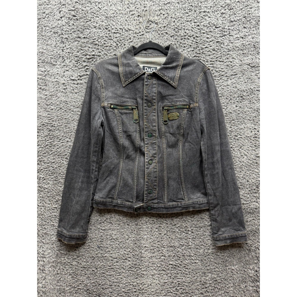 Vintage Dolce & Gabbana Denim Trucker Jacket & Jeans Set Gray Womens Size M / 32